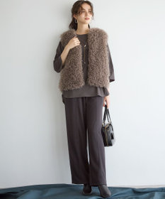 23区 S 【SLOW/一部店舗限定】フェイクファー ジレ