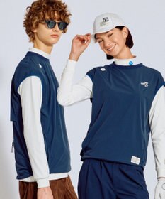 PW CIRCULUS 【撥水加工 / 小さくまとまる】【UNISEX】オーバーサイズ パッカブルベスト ゴルフウェア メンズ レディース