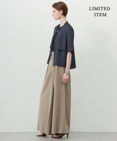 ICB L 【WEB限定・接触冷感・速乾・洗える】シルキーツイル 半袖クロップドシャツ