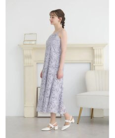 earth music&ecology ＳＥＴ２点　シアーブラウス＋レースキャミワンピース