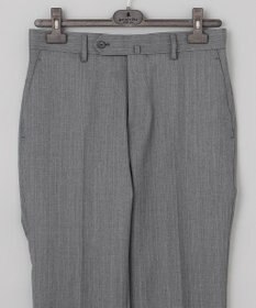 GOTAIRIKU 【御幸毛織】ドライスピナーツイルストレッチスーツ_グレーストライプ