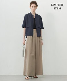 ICB L 【WEB限定・接触冷感・速乾・洗える】シルキーツイル 半袖クロップドシャツ