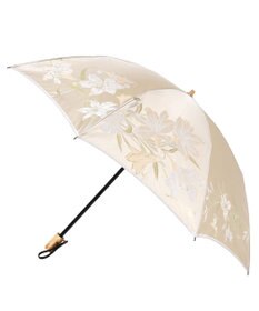 槇田商店 絵おり 百合(ゆり) 折りたたみ傘 クリーム