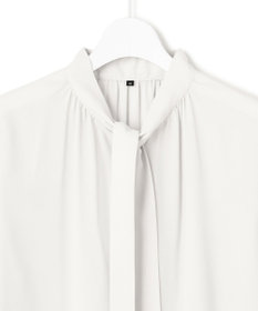 23区 S 【洗える】バックサテンアムンゼン ボウタイ ブラウス
