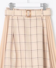 Feroux 【洗える】プリーツコンビチェック スカート