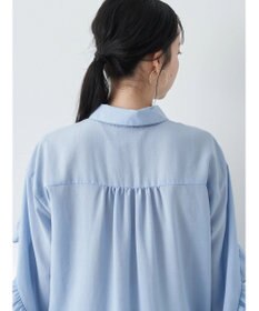 earth music&ecology フリルスリーブシャツ