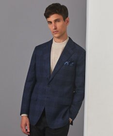 GOTAIRIKU 【Ermenegild Zegna/ゼニア】トロフェオ カシミヤ ジャケット_ネイビーチェック