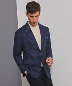 GOTAIRIKU 【Ermenegild Zegna/ゼニア】トロフェオ カシミヤ ジャケット_ネイビーチェック