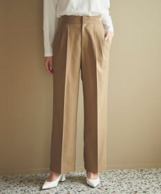 Feroux 【洗える】サイドオープンスラックス パンツ