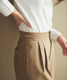 Feroux 【洗える】サイドオープンスラックス パンツ