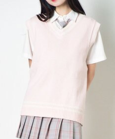WEGO 【SCHOOLITEM】ラインスクールニットベスト