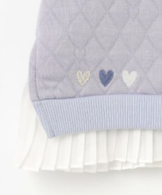 組曲 KIDS 【90-100㎝】ハートキルトジャガード トレーナー