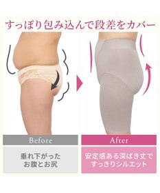 BRADELIS New York 【BRADELIS NewYork peace】綿混楽々dailyシェイプパンツ25 ガードルショーツ 1枚履き可能 ハイウエスト 補正 下着 細見え