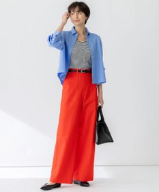 23区 【洗える】スラブツイルストレッチ ワイド パンツ