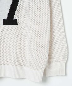 WEGO ロゴメッシュジャガードニット