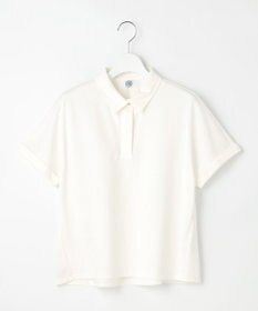 J.PRESS LADIES 【洗える】コットンリネンジャージー ポロ カットソー