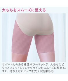 BRADELIS New York 【BRADELIS NewYork peace】綿混楽々dailyシェイプパンツ25 ガードルショーツ 1枚履き可能 ハイウエスト 補正 下着 細見え