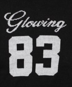 WEGO オープンショルダーナンバリングニット