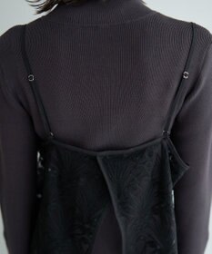 YECCA VECCA 【2点SET】刺繍レースキャミセットハイネックニット