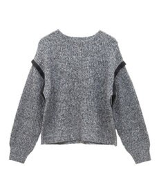 Green Parks Ｍｉｘ配色畦ニットプルオーバー