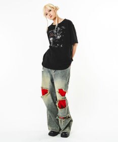WEGO 【ユニセックス着用ITEM】アイレットスラブヘンリーネックT（SS）