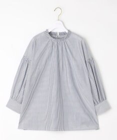 ANY SIS 【洗える】シャーリングフリルスタンド ブラウス