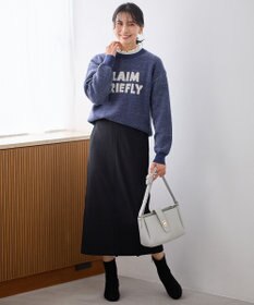 ANY L スウェットライクフェザーロゴニット