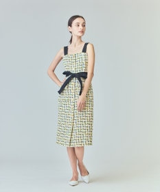 GRACE CONTINENTAL チュールヤーンツイードワンピース