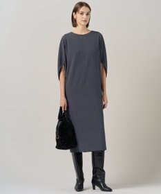 ICB 【洗える】 ウールライクストレッチ ドルマンスリーブワンピース