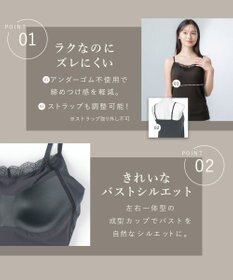 Wing カップ付きインナー ラク きれいなバストシルエット 綿混(身生地) 【シンクロブラトップ】 リブタイプ ブラトップ ET1083 ウイング／ワコール