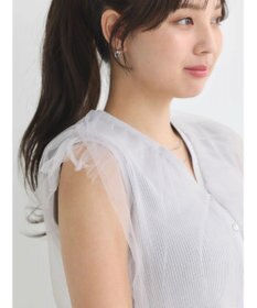 earth music&ecology チュールドッキングノースリカーディガン