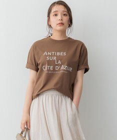 23区 【SLOW/一部店舗限定】MVSコットン デザイン ロゴTシャツ