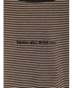 AMERICAN HOLIC 刺繍ロゴボーダープルオーバー