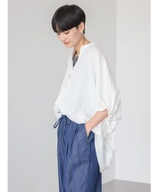 AMERICAN HOLIC 接触冷感＋ＵＶカット　ギャザースリーブブラウス