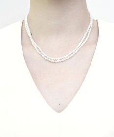 monshiro 【2WAY/ヴィンテージパール】ラインバーグラスパールロング ネックレス