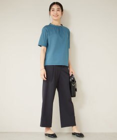J.PRESS LADIES L 【接触冷感】プレーティングジャージー モックネック カットソー