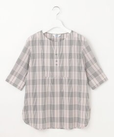 J.PRESS LADIES 【洗える】ドライタッチドビーチェック ブラウス