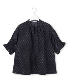 23区 L 【好評につき追加予約/WEB&一部店舗限定/洗える】ドットプリント サッカー ブラウス