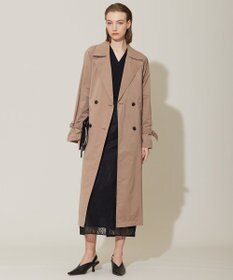 ICB 【撥水加工】 メモリーストレッチタフタ トレンチコート