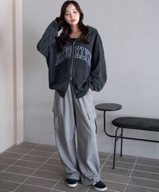 WEGO グラフィックBIGZIPパーカー