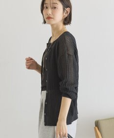 AMERICAN HOLIC 【前後2WAY】透かし編みニットカーディガン