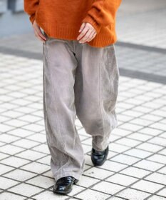 WEGO イージー3Dバレルレッグコーデュロイパンツ