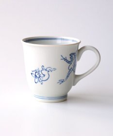 たち吉 【たち吉】鳥獣戯画 マグ 染付〈1個〉 京焼・清水焼