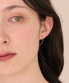 Phoebe 〈痛くないシリーズ/金属アレルギー対応〉ファインスレッドフープライトフィットイヤリング シンプル/フープイヤリング/細い