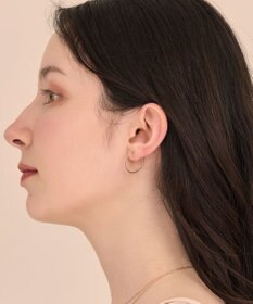 Phoebe 〈痛くないシリーズ/金属アレルギー対応〉ファインスレッドフープライトフィットイヤリング シンプル/フープイヤリング/細い