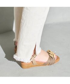 ing <ing>チェーンモチーフアンクルストラップサンダル