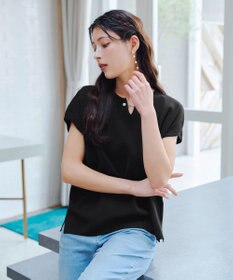 Tiaclasse 【小倉優子さん着用・洗える】フレンチスリーブニットトップス