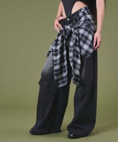 WEGO フェイクシャツスリーブデニム