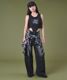 WEGO フェイクシャツスリーブデニム