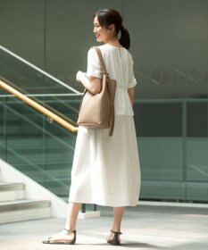 Green Parks 表面感ペプラムレイヤードワンピース